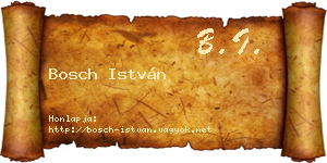 Bosch István névjegykártya